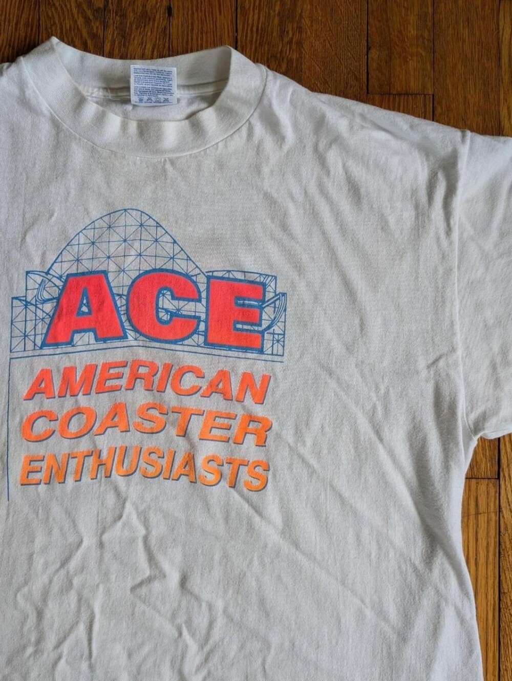 Vintage 90's American Coaster Enthusiasts Rollercoaster T-shirt